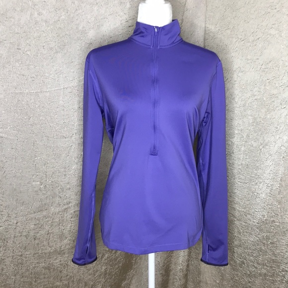Nike Tops - Nike Pro Purple Quarter Zip Fleece Size XL